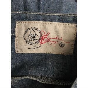 GAP Skirts - Gap Distressed Chambray Denim Mini Skirt GAP Skirts - Gap Distressed Chambray Denim Mini Skirt